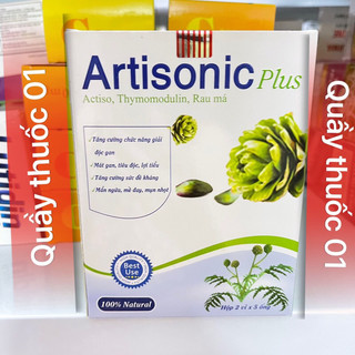 Mát gan ống Artisonic Plus atiso rau má hộp 10 ống