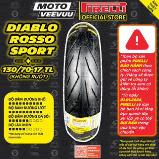 Vỏ lốp xe máy pirelli 130/70-17 tl diablo rosso sport