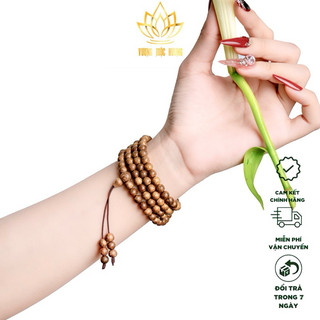 Vòng trầm hương vương mộc hương 108 hạt 6mm mang may mắn bảo hành trọn đời,chuỗi tràng hạt 108 trầm tốc