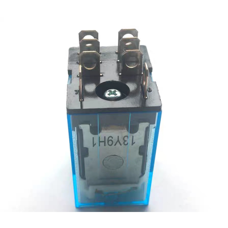 Relay trung gian LY2N-J rơ le kiếng 8 chân dẹp lớn điện áp 12VDC, 24VDC, 220VAC kết hợp với chân đế 