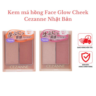  Phấn Má Hồng Cezanne Face Glow Cheek Nhật Bản - Kem Má 2 Ô Cezanne Nhật Bản 