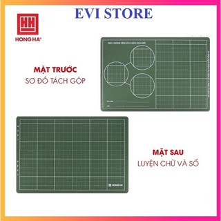 Bảng gỗ học sinh Hồng Hà 2 mặt tách gộp 4 ly 3555 / Bảng Hồng Hà cho học sinh tiểu học