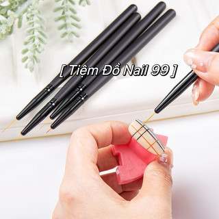 Cọ vẽ nét nail cán đen siêu mảnh , cọ râu nail chuyên dùng học vẽ móng