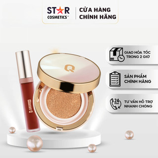Bộ Phấn nước Glamrr Q Long Wear DD Cushion & Son Lip Cream