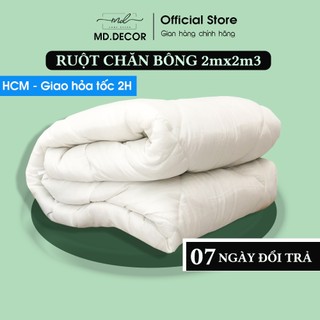 Ruột chăn bông MD.DECOR CB35 lõi bông trắng, mềm mại ấm áp dày phồng to kích thước 2Mx2M3