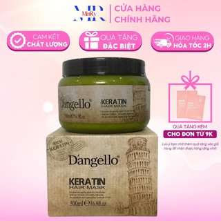 Hấp d'angello phục hồi hư tổn cho tóc khô sơ Keratin Mask 500ml, dưỡng ẩm sâu
