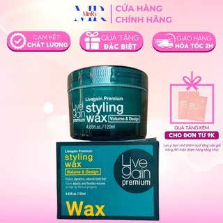 Wax mềm LiveGain Styling xanh tạo kiểu và giữ nếp tóc nam 120ml