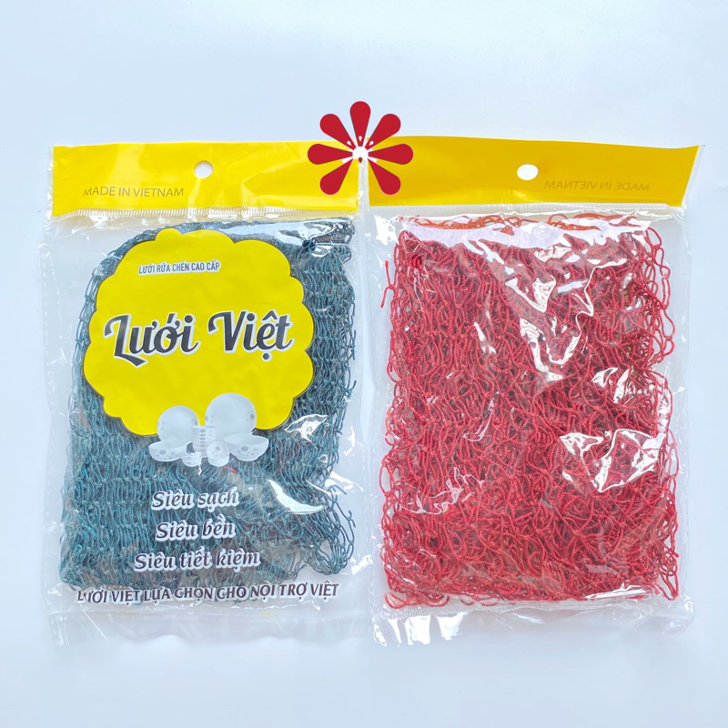 Lưới rửa chén bát đa năng, chất liệu dày dặn, bền đẹp, có 2 màu xanh lá và đỏ