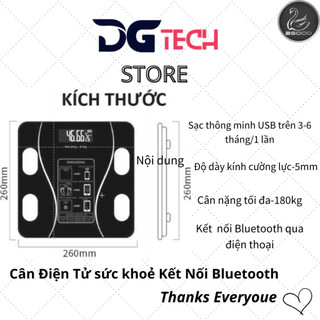 Cân Điện Tử sức khoẻ - Kết Nối Bluetooth Phân Tích Chỉ Số Cơ Thể 2GOOD