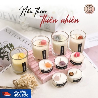 Nến Thơm Heny Garden Mini Cho Làm Việc Và Phòng Nhỏ Mùi Hương Dễ Ngủ, Thư Giãn