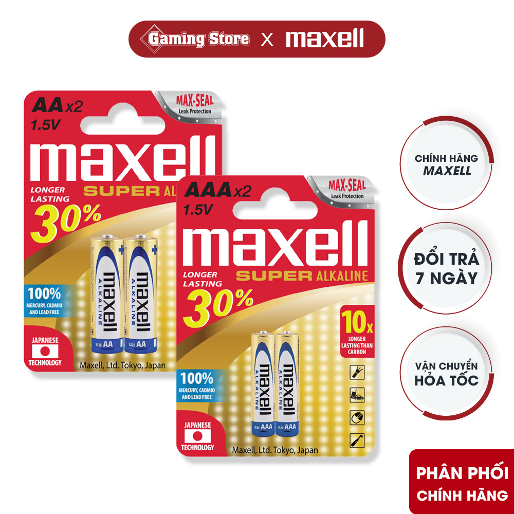 Pin Maxell Alkaline AA / AAA ( LR6 / LR03) - Hàng Chính Hãng