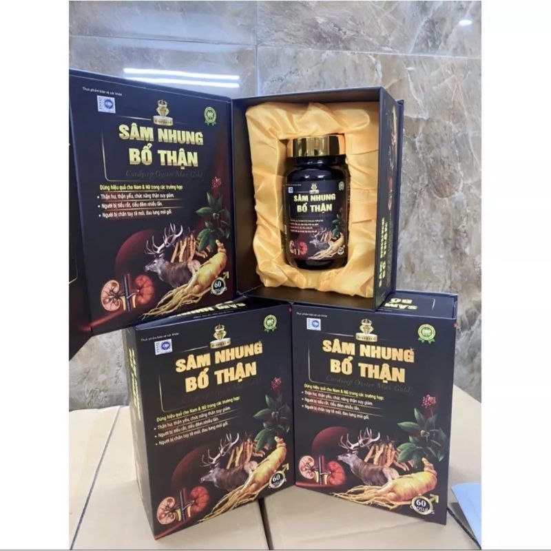 Hộp 60 viên Sâm Nhung Bổ Thận tráng dương hỗ trợ tăng cường sinh lý nam, giảm suất tinh sớm