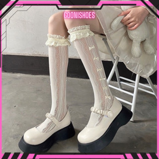  Tất lolita cao cổ gắn nơ xinh vớ ren cổ cao mùa hè phong cách lolita Nhật Bản dành cho nữ 