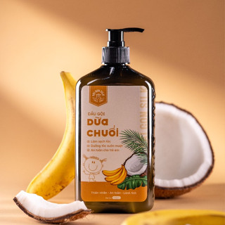 Dầu gội Dừa Chuối Saigon Silk chiết xuất từ nước dừa tươi, dịu nhẹ, an toàn cho bé 500ml