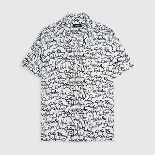 Áo sơ mi TOPGU họa tiết Relax Trắng , vải lụa thoáng mát. Nam Menswear
