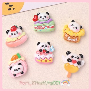 Phụ kiện charm hình gấu trúc bánh kem