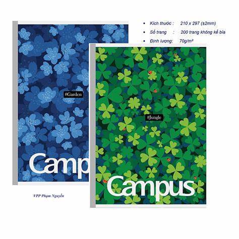 Vở Garden & Jungle 200 Trang A4- Kẻ Ngang Có Chấm