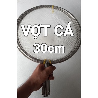 Vợt lưới 30cm khung inox , vợt vớt cá , xúc cá bắt cá fishing