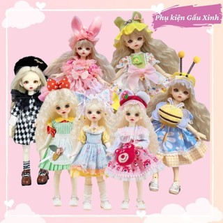 Quần áo đầm công chúa cho bjd 1/6, búp bê 30cm