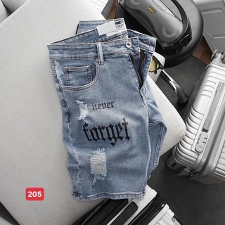 Quần short jean đen rách chất bò co giãn- quần lửng nam thời trang PN ms219
