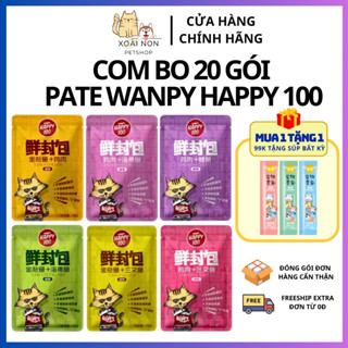  COMBO 20 Gói Pate Wanpy Happy Dành Cho Mèo Gói 70G - Xoài Non Petshop 