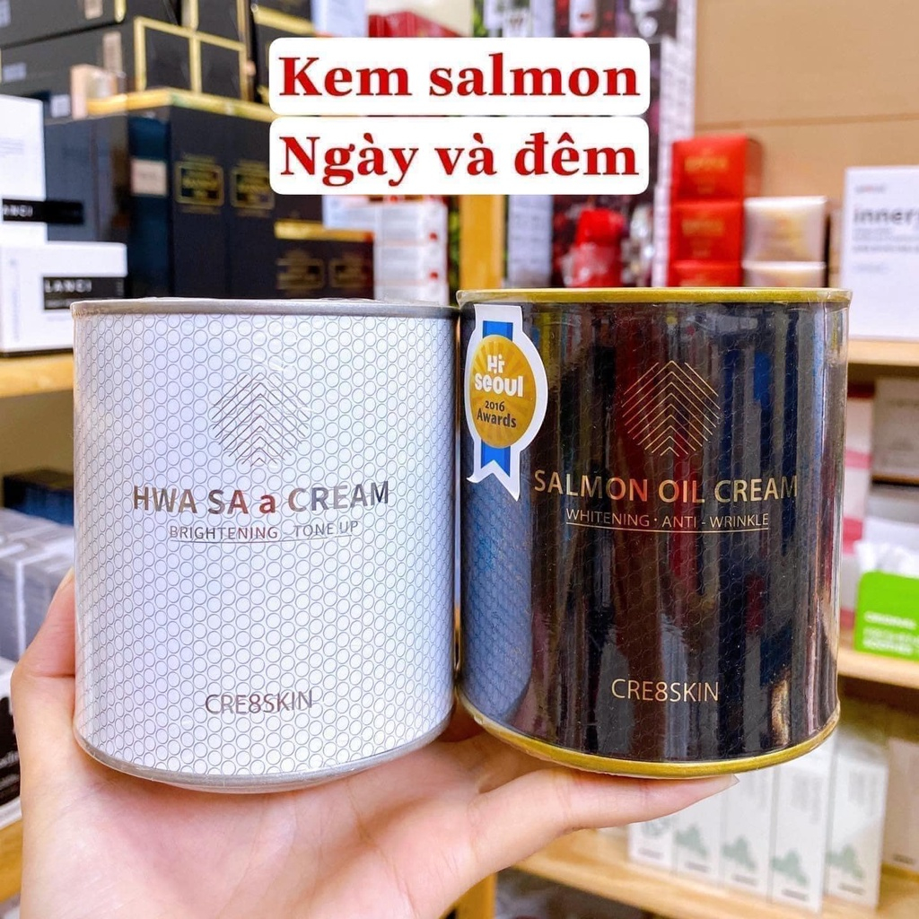 Kem Dưỡng Cre8skin Salmon Oil Cream Trắng Da Mờ Thâm ,Căng Bóng Làn Da - 80g