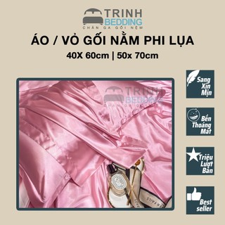 Áo Gối / Vỏ Gối Nằm Phi Lụa Cao Cấp Mềm Mịn Mát Giảm Rụng Tóc Trinhbedding
