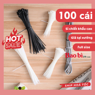 Dây rút nhựa, lạt nhựa , dây thít nhựa , dây thít , lạt thít cao cấp 100c / túi