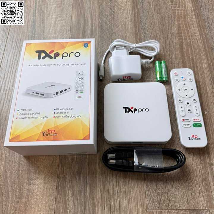 Android TV Box LTP cao cấp TXP-Pro hỗ trợ tìm kiếm giọng nói,hàng chuẩn Phuzinshop