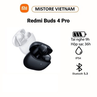 Tai nghe Xiaomi Redmi Buds 4 Pro chống ồn - chống bám mồ hôi và vân tay - Hàng chính hãng