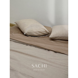 Bộ Chăn Ga Gối 5 món Tencel Linen Sachi Bedding House Cao Cấp set 1 drap giường, 2 vỏ nằm, 1 vỏ ôm, 1 chăn chần bông