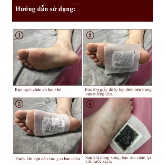 Hộp 50 Miếng Dán Chân Ngải Cứu Thải Độc Bàn Chân Mkstar