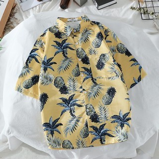 Áo sơ mi đi biển thời trang D9 hoạt tiết hotrend năng động trẻ trung tinh thần đồng đội chất tơ đũi