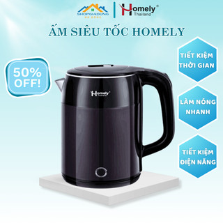 Ấm siêu tốc goldsun/sharp ks-151 inox, vỏ thủy tinh, vỏ nhựa 2 lớp, dung tích 1,7l bảo hành 12 tháng