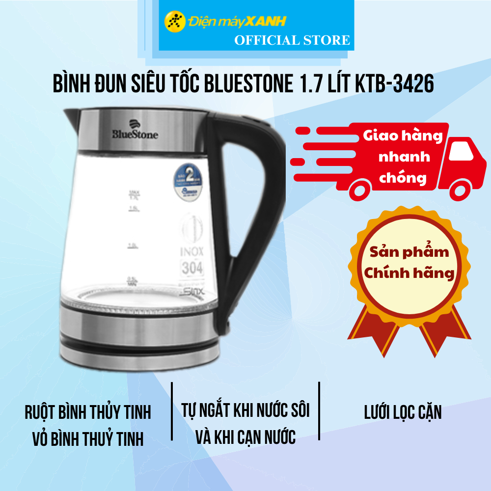 Bình đun siêu tốc BlueStone 1.7 lít KTB-3426