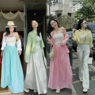 Chân váy dài dáng xòe cao cấp zasic 2 lớp lung chun
