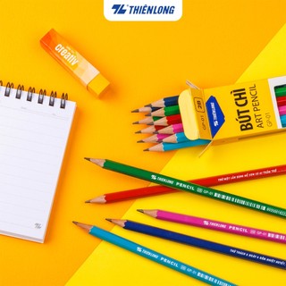 Bút chì gỗ Thiên Long GP-01 2B, kiểu dáng dạng thẳng lục giác, dễ dàng cầm khi viết, chuyên viết, vẽ phác thảo trên giấy