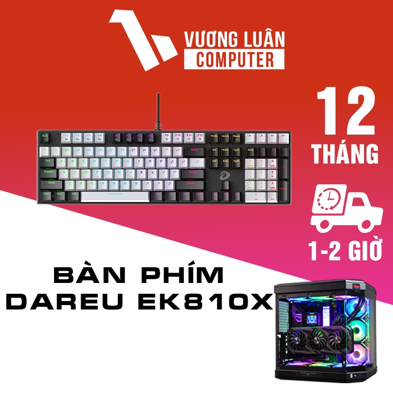 Combo Bàn phím máy tính quang cơ Gaming DAREU EK810X