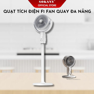 Quạt điều hòa không khí sạc tích điện f1 fan xoay 180 độ đa năng 5 chế độ gió sokany