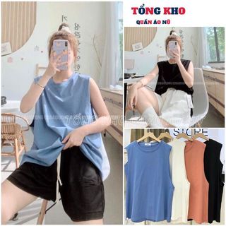 Áo thun ba lỗ tanktop, chuẩn tập gym mặc nhà dạo phố nhiều màu - Thun cotton thoáng mát - TONGKHO