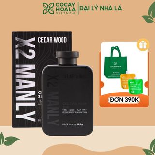Sữa tắm gội nam X2 Manly hương nước hoa Cỏ Cây Hoa Lá dung tích 320g