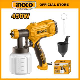 Máy phun sơn INGCO SPG3508 công suất 450W đầu béc 2.5mm có thể điều chỉnh hạt to và mịn máy chạy êm