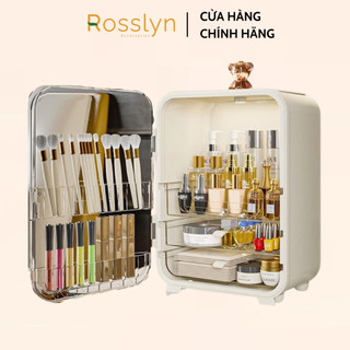 Kệ Đựng Mỹ Phẩm Đồ Makeup Có Đèn LED Tặng Gương Gấu Vàng Bearbrick Rosslyn Accessory DC50