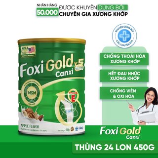 Combo 24 Hộp sữa hạt thuần chay dinh dưỡng Foxi Gold 450g/lon có mix vị dành cho người xương khớp