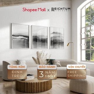 Tranh treo tường tráng gương SET3 của REICHTUM - Decor phòng ngủ chill/ Nhà/ Chất liệu cực tốt