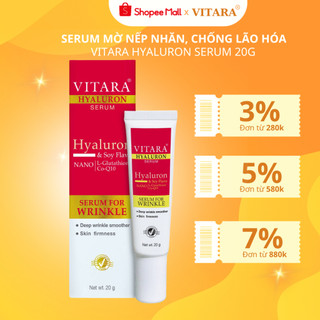 Serum trắng da Vitara Hyaluron chống lão hóa, xóa nếp nhăn, vết chân chim trán, má và vùng đuôi mắt 20g chính hãng Thái