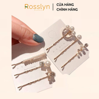 Bộ 3 kẹp tóc dát đá thời trang nữ dễ thương Rosslyn Cosmetic QT197.1