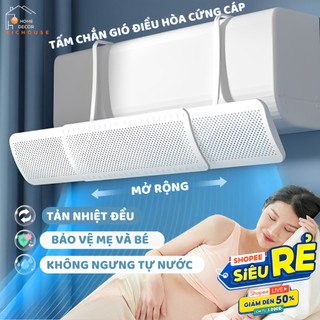 Tắm Chắn Gió Điều Cao Cấp Xoay 180 Độ 3 Cánh, Điều Chỉnh Kích Thước Tùy Ý, Tấm Chắn Máy Lạnh
