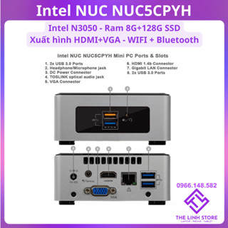 Máy tính Mini PC Intel NUC NUC5CPYH - Intel N3050 Ram 8G SSD 128G
