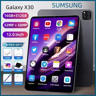 Samsung galaxy x30 máy tính bảng mới 12.0 inch 16gb + 512gb 4k 32mp + 58mp 8800mah camera android máy tính bảng giá rẻ